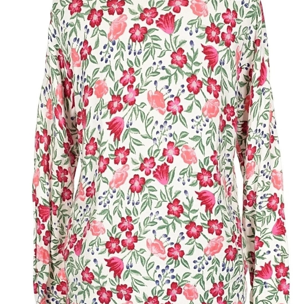 Karen Scott Bright White Combo Cardigan